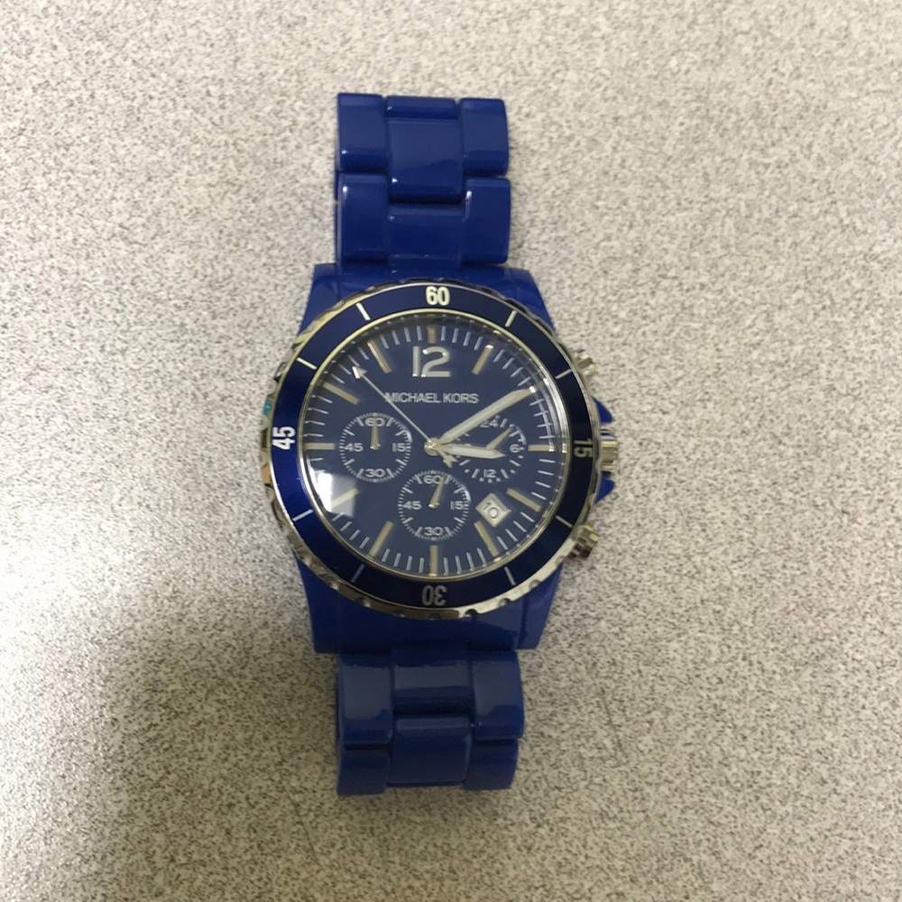 Michael Kors Blue acrylic watch